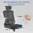 Office Chair,Ergonomic Comfy Home Desk Chair with 350LBS Capacity,High Back Gaming Chair with Wheels,Mesh Computer Chair,Lumbar Support, Adjustable Headrest,Flip-up Armrest-103594823