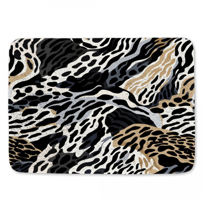 Animal Print Bath Mat Animal Bathroom Decor Eclectic