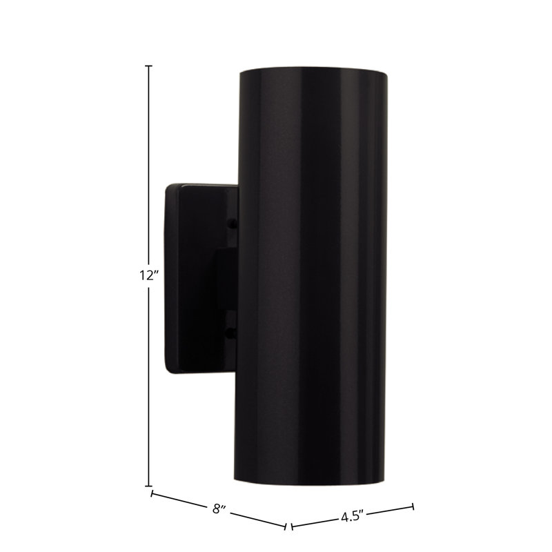 Plafonnier encastré noir Metro, H 12 po x l 8 po x P 4,5 po