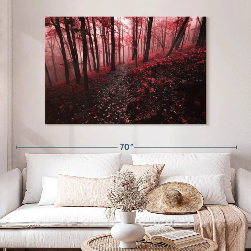 Alvord Misty Red Forest, H 34 po x l 51 po