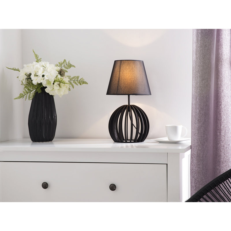 Etowah Wood Table Lamp, Black