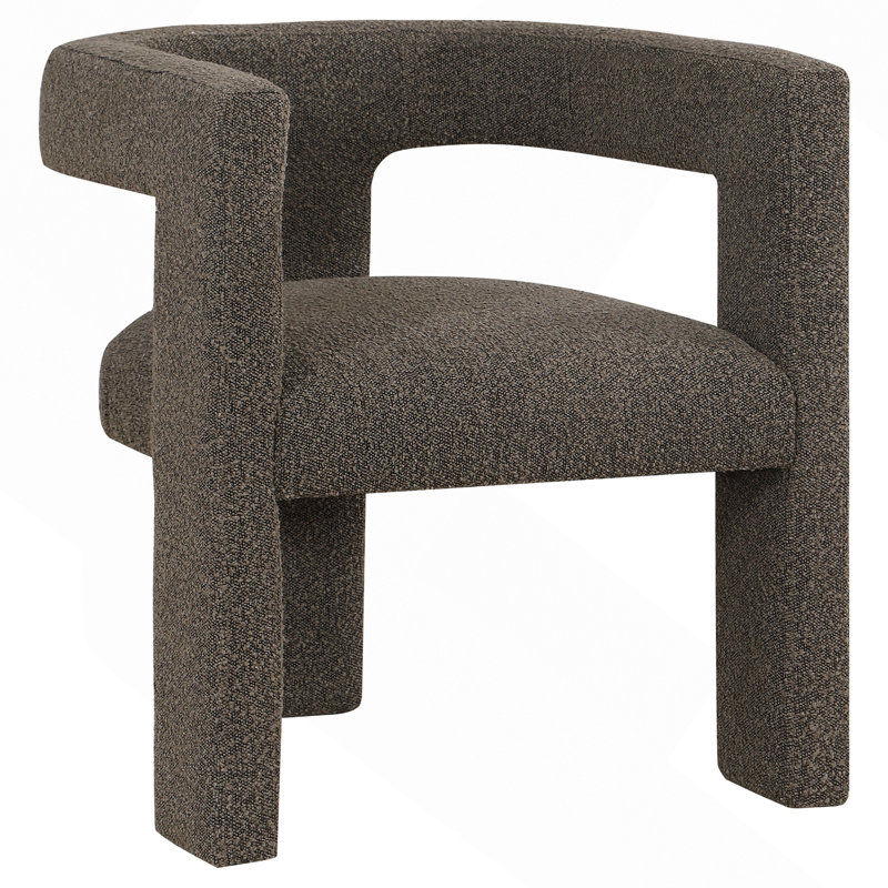Chaise d'appoint rembourrée chocolat, Chocolat