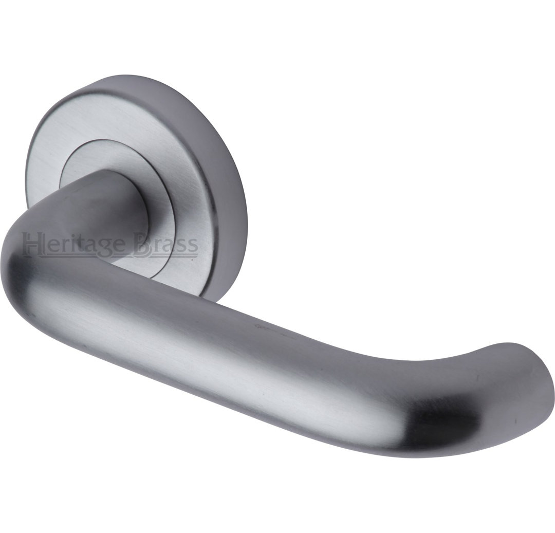 Heritage Brass Heritage Door Handle Lever Latch on Round Rose Harmony Design