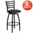 Lomonaco Ladder Back Swivel Metal Barstool with Vinyl Upholstered Seat-94595983-33495675
