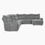 Canapé modulaire inclinable électrique en tissu texturé 6 pièces de 132 po Achernar-1300335221-1300335217