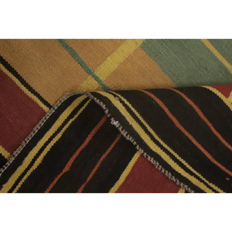Tapis géométrique à motif oriental kilim 8 x 11