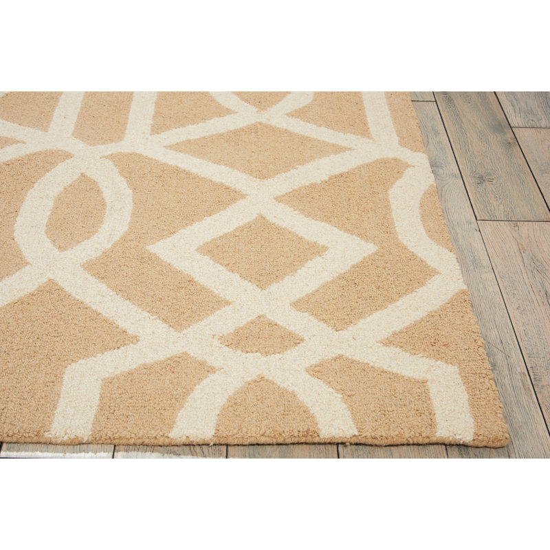 Acevedo Geometric Wool Hand Woven Area Rug, Rectangle 152 x 213cm