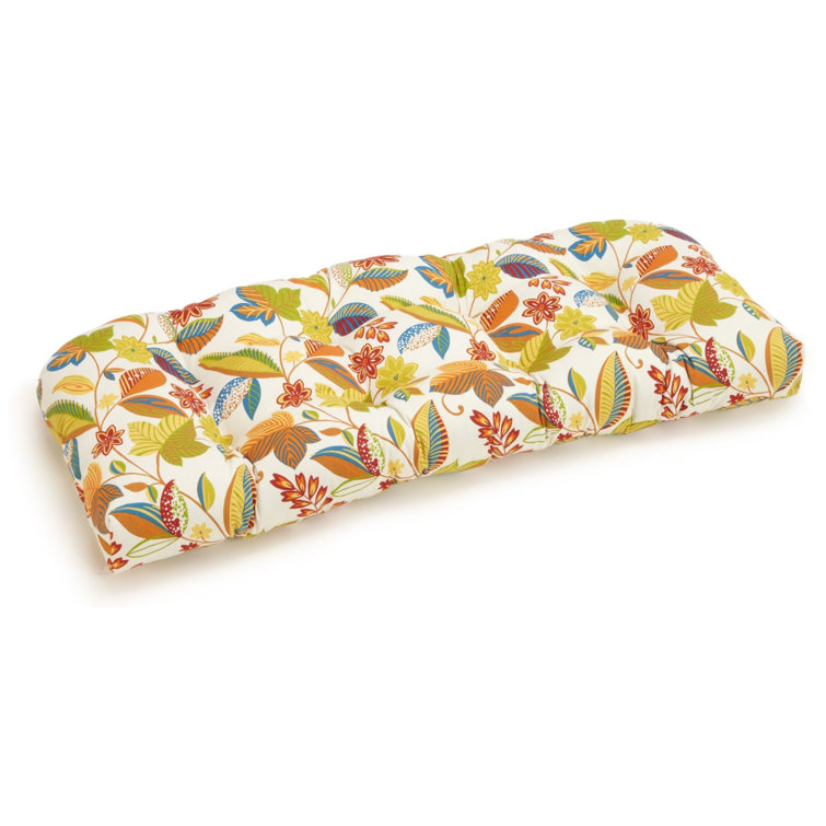 Coussin de banc d’intérieur/extérieur en forme de u floral