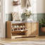 Banc à chaussures cannelé de 100 cm avec rangement-1603952866