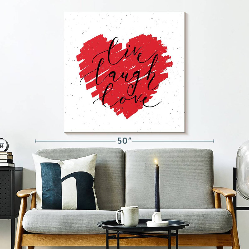 Tergel Valentine Live Laugh Love, 33" H x 33" W