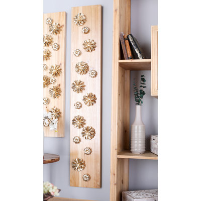Boho Plants & Flowers Wall Decor on Wood