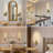 Martajah Solid Brass Wall Sconces with Tube Glass (Bulbs Include) (Set of 2)-799719296-801368376