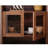 Simple solid wood glass pantry sideboard