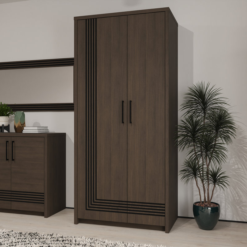 2 Door Manufactured Wood Wardrobe