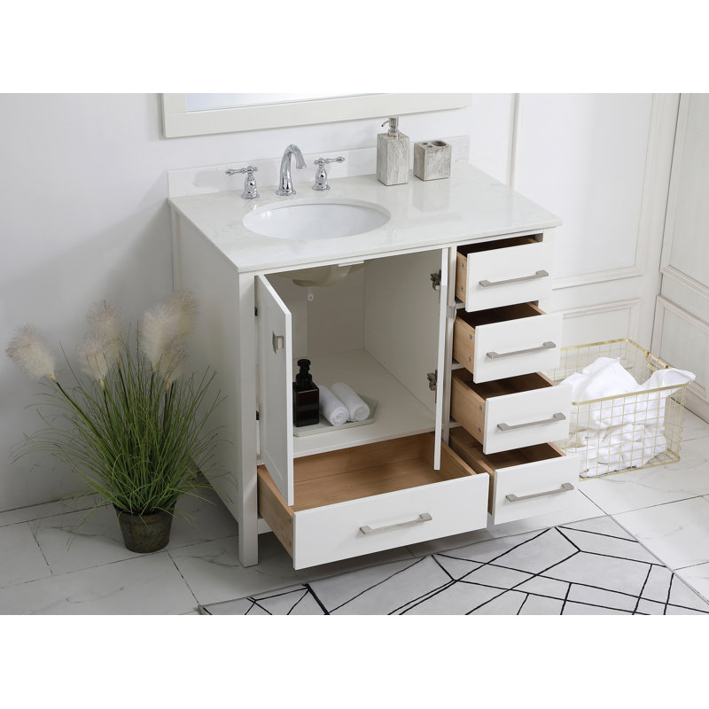 Ensemble de meuble-lavabo simple 36 po Irene, Blanc