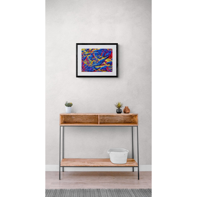 Aluminium Foil Print by Philippe Monthoux, Black Framed Canvas, 24" H x 32" W