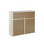 Tereza White Gloss Sideboard Cabinet, 2 Door Buffet with Lights, Adjustable Shelf, Glossy Doors-1462252517