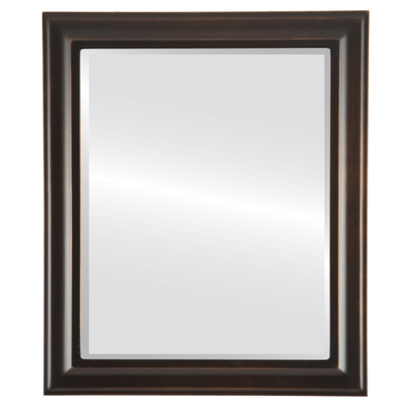 Witham Flat Wall Mirror, 27" H x 21" W, Matte Black