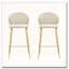 Tabouret de bar rembourré à structure métallique