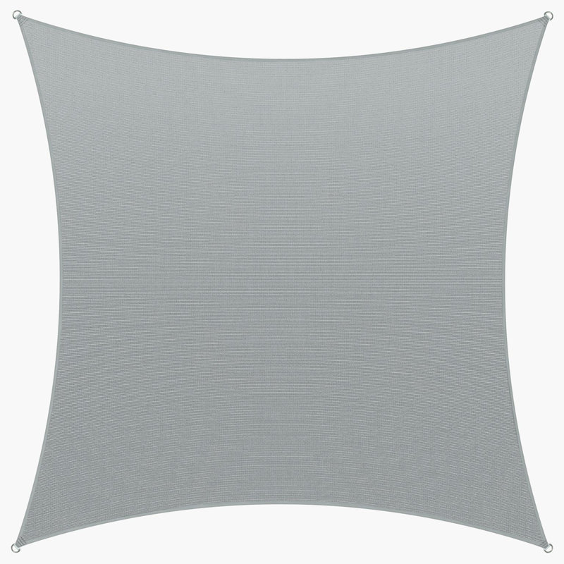 Toile d'ombrage carrée 12', gris