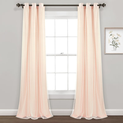 Polka Dot Sheer Sheer Curtain Pair