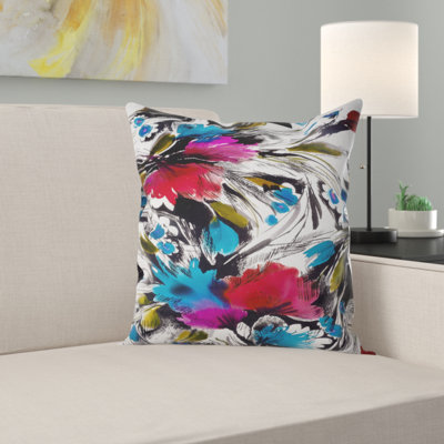 Fleurs Abstraites Avec Oreiller De Fusion