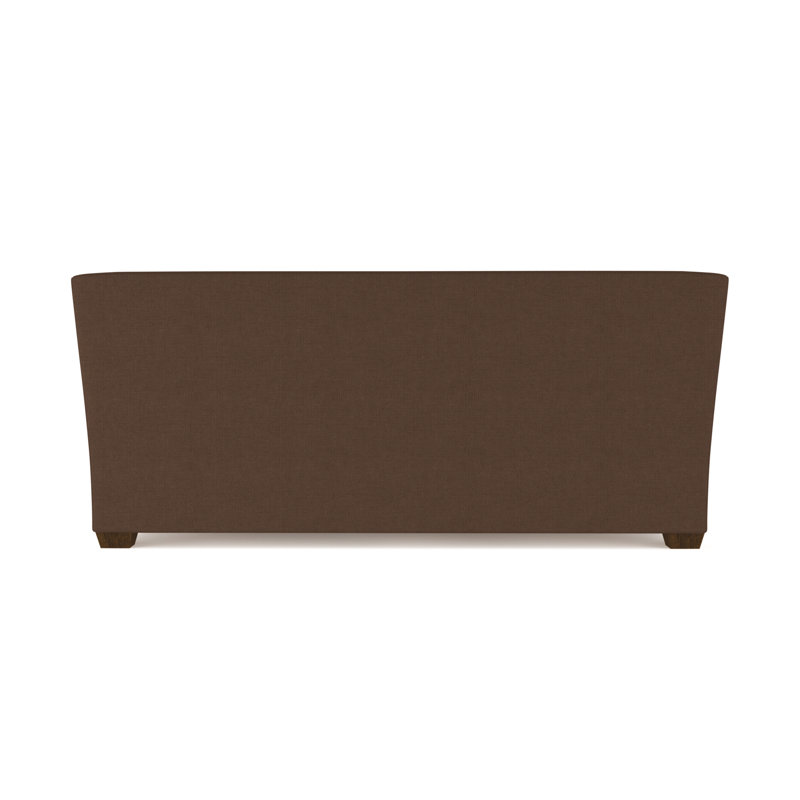 Rivington Flare Square Track-Arm Sofa, 31" H x 84" W x 37" D, Box Weave Linen Chocolate, Ebony