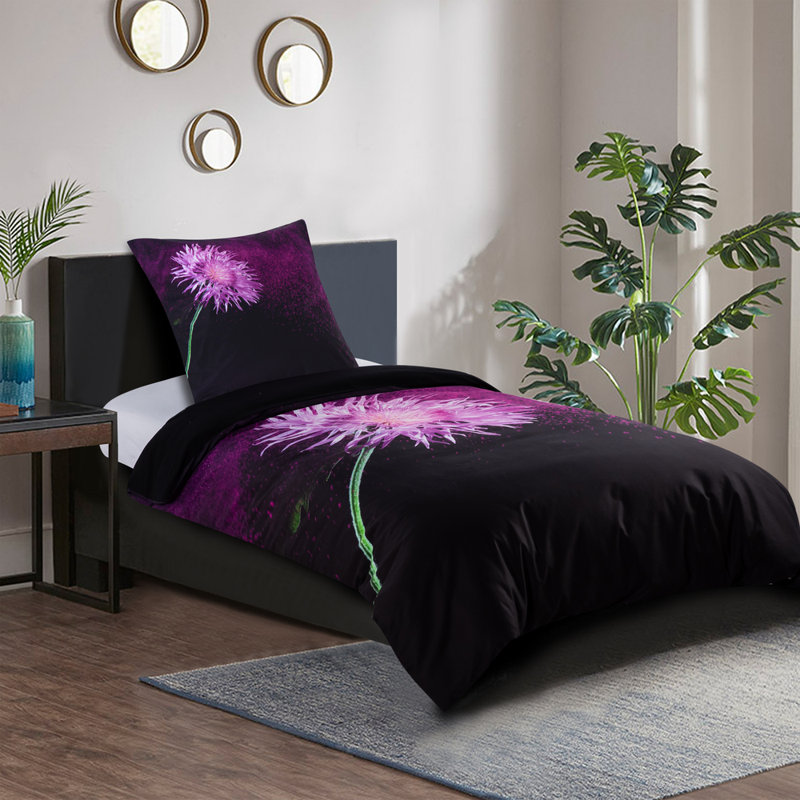 Cotton Floral Duvet Cover Set with Pillowcases Included