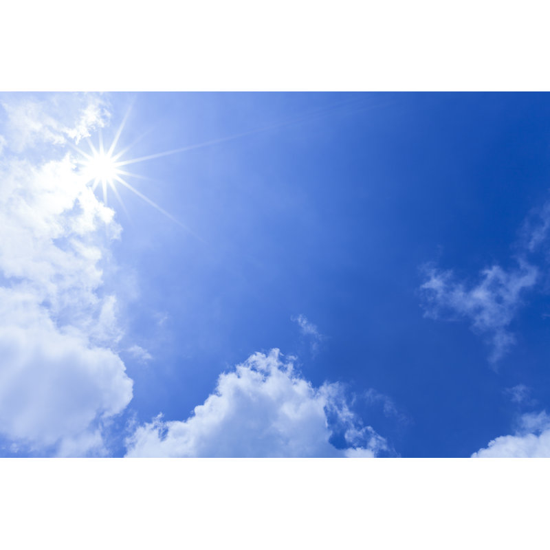 Soleil à travers les nuages par Ooyoo, H 12 po x l 18 po