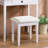Moniys Wood Moniya Makeup Vanity Table And Stool Set, White-1426749734