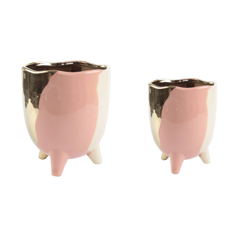 Lytle Handmade Ceramic Pot Planter, Blush
