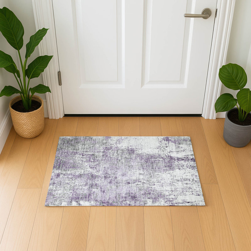 Premium Machine Washable Ponce AMF1765 Modern Rug, Rectangle 1'8" x 2'6"