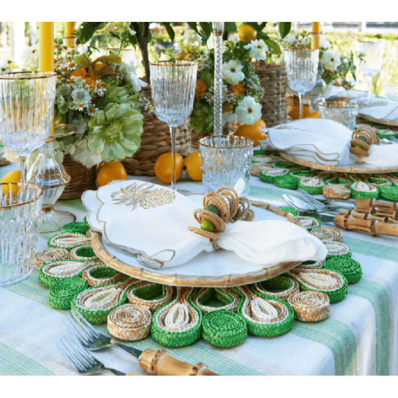 Marisol Placemat, Green/Natural