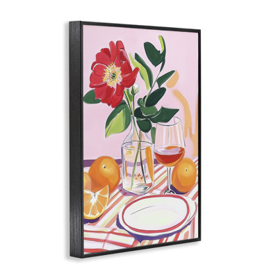 Pastel Hued Table Setting Framed Giclee, design by Andreas Magnusson