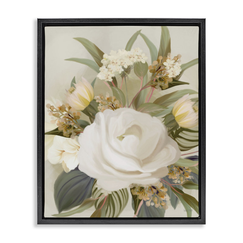 Cadre flottant charmant et doux rose, design par House Fenway, Cadre flottant noir de jais, H 21 po x l 17 po