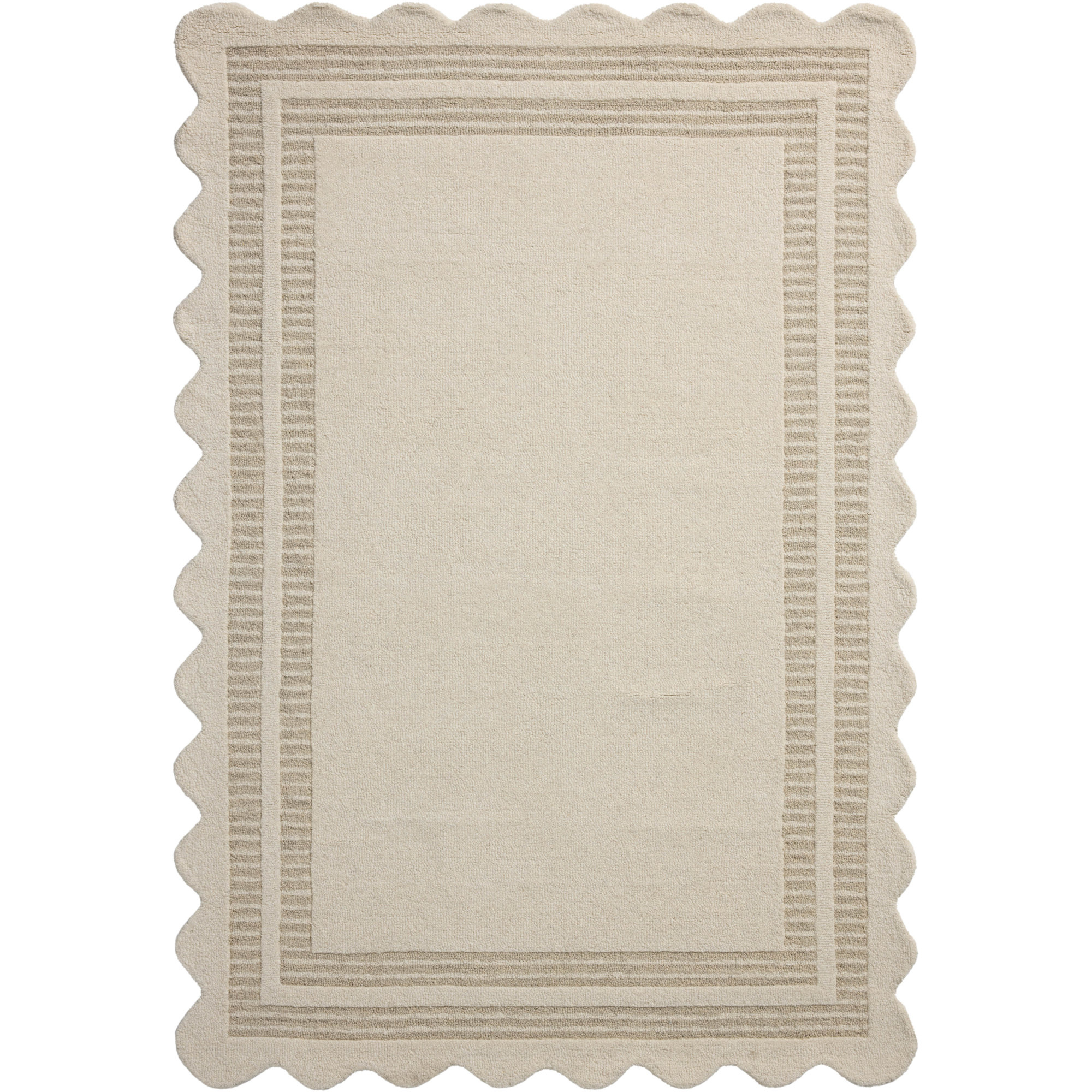 Scottie Area Rug, Rectangle 8'6" x 11'6", Ivory/Grey