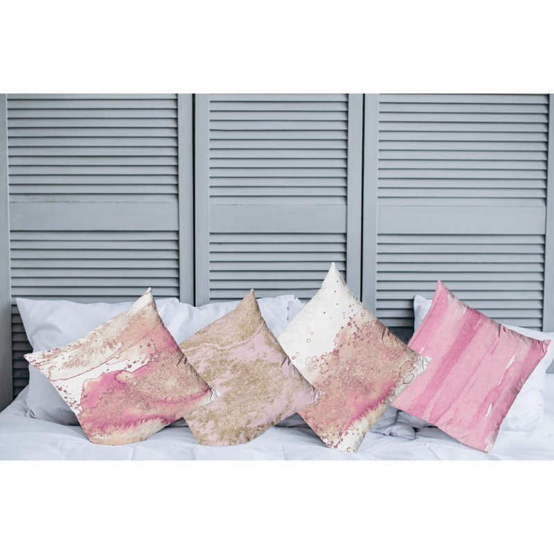 Housse de coussin Moncalieri, 16 po x 16 po, Rose