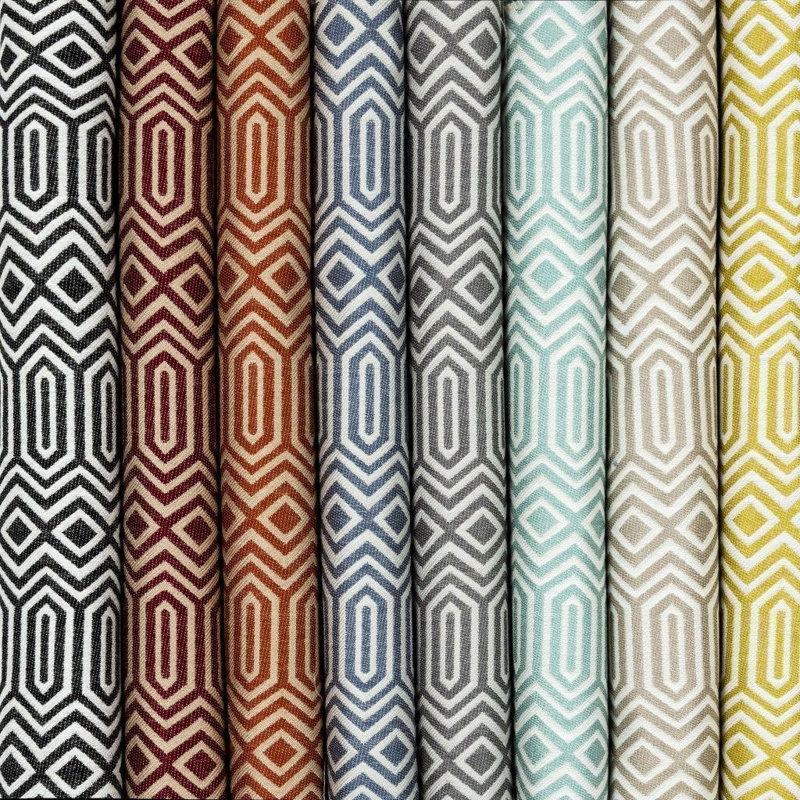 Cynthia Geometric Square Cushion Cover, 49 x 49 cm, Duck Egg Blue