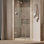 Components 33-5/8-In34-3/8-In W X 71-1/2-In H Frameless Pivot Shower Door With 3/8-In Crystal Clear Glass And Back-To-Back Vertical Door Pulls