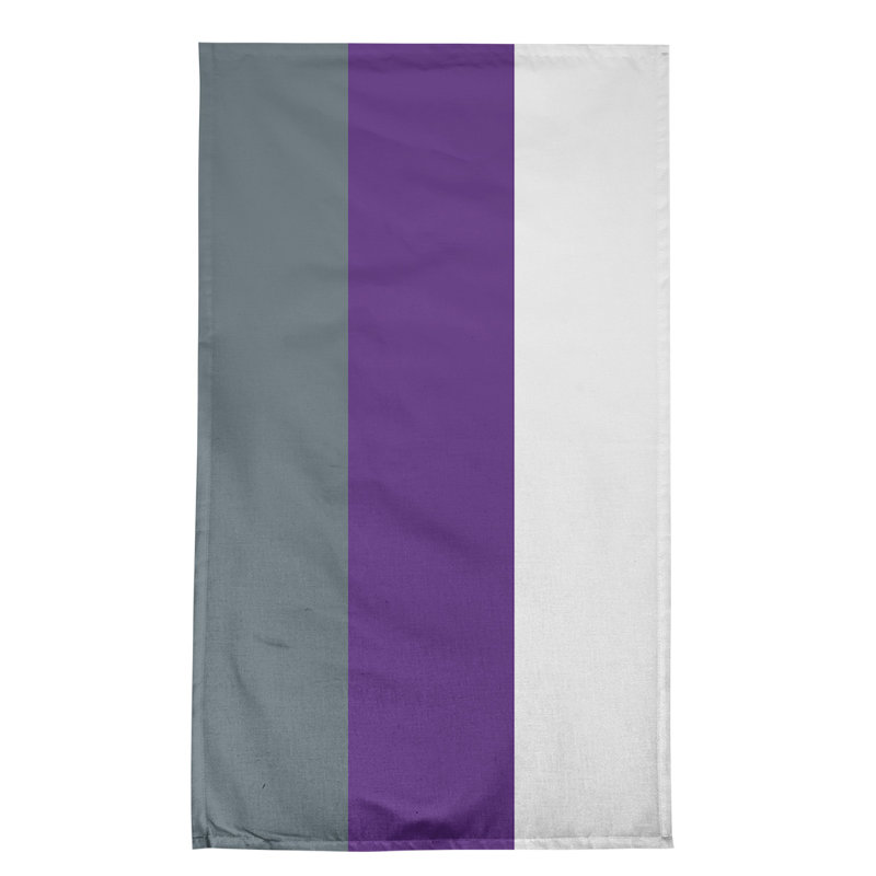 Tea Towel Kitchen Towel, Cotton, Slate Gray/Purple/White