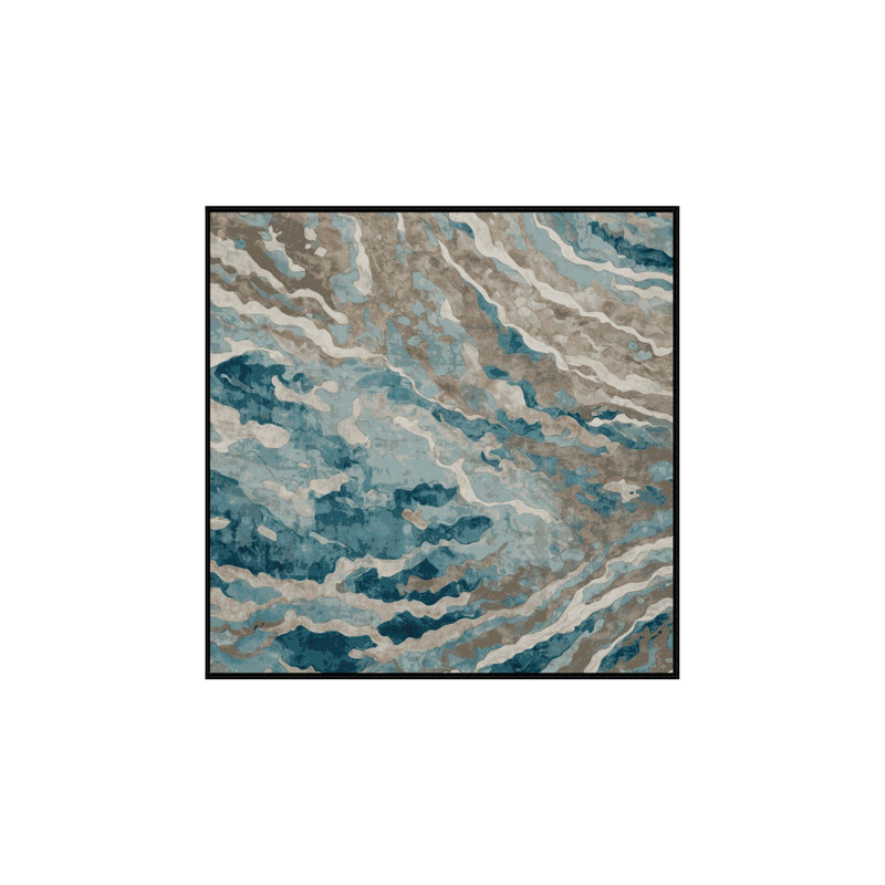 Machine Washable Gray Area Rug, Square 4'