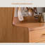 Buffet couleur cerisier massif + bois manufacturé + verre-1373439222