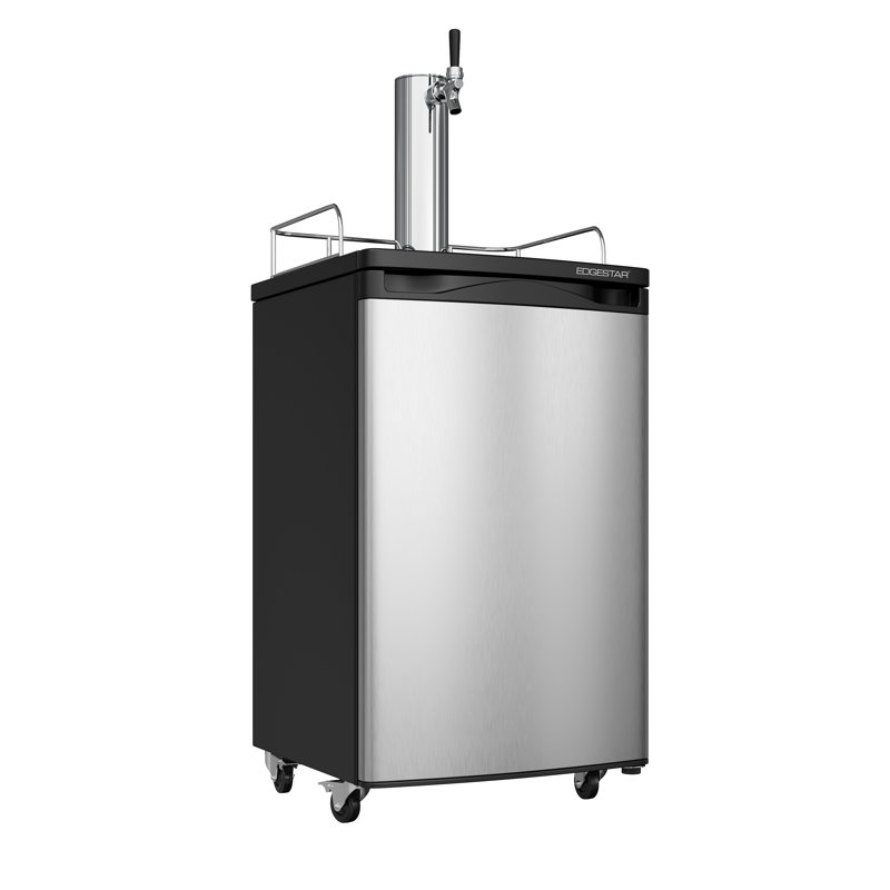 EdgeStar 4.9 Cubic Feet Single Tap Freestanding Kegerator with, Stainless Steel