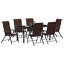 7 Piece Garden Dining Set Poly Rattan-1742546629
