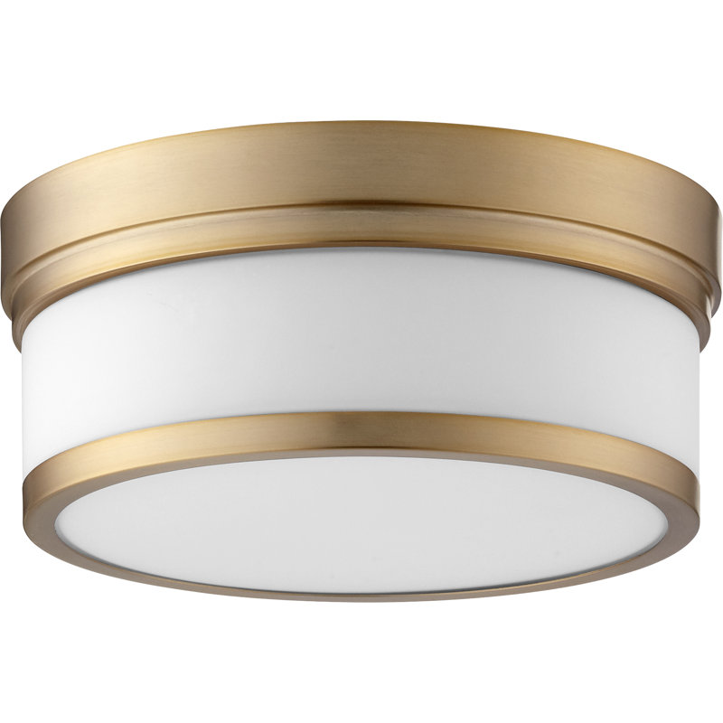 Plafonnier encastré 2 lumières 12 po Brylan, Laiton vieilli