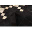 Tapis noir en cuir de vache Hanita
