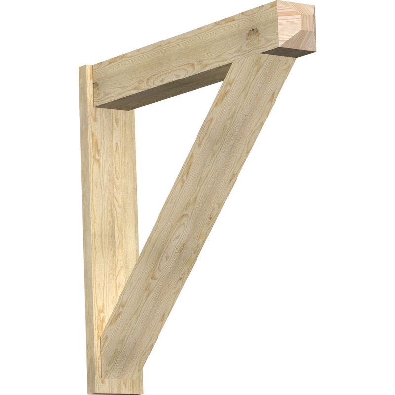 Artisan traditionnel en bois rustique, Sapin Douglas de 8 po (sciage brut), P 46 po x H 46 po
