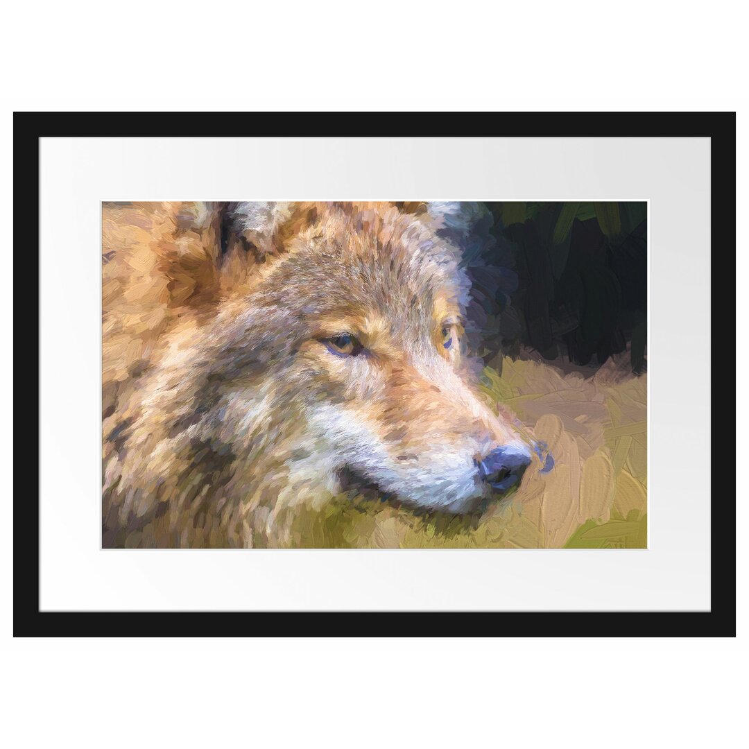 Gerahmtes Poster Des europäischen Wolfes