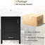 Meuble-lavabo noir moderne de 20,64 po avec lavabo en céramique, structure en bois massif, rangement organisé et conception à dossier ouvert. Installation facile avec structure, tiroir spacieux et rangement
