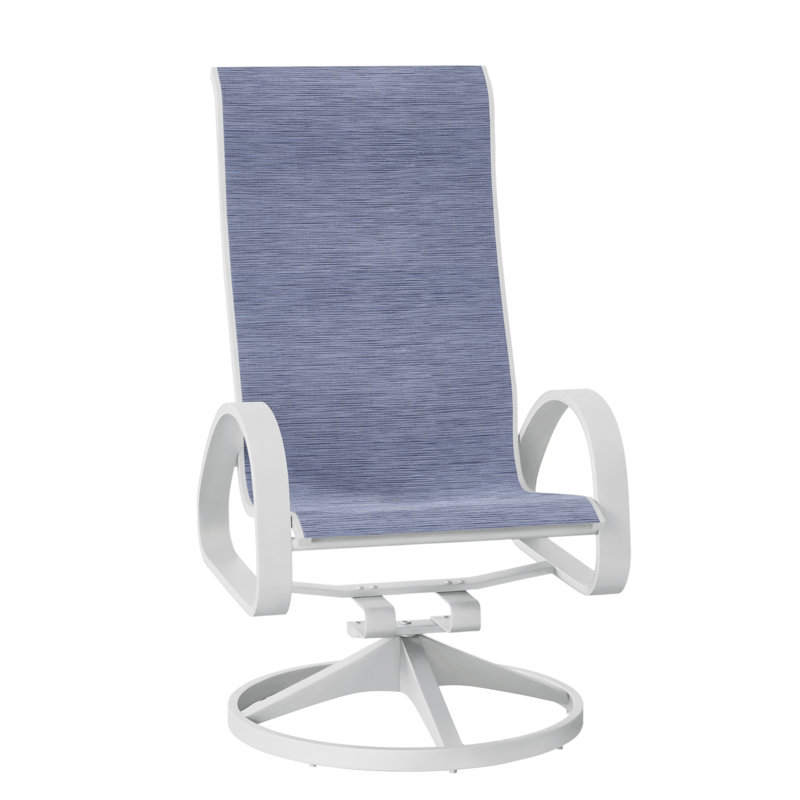 Fauteuil de patio pivotant Hiraku, Blanc texturé, Rivière
